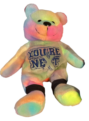 WCW Goldberg Tie-Dyed Nitros Bears & Wolves 9" Beanie Bear 1999 by Racing Champions
