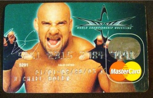 Goldberg WCW Mastercard credit card 1998 PW Catalog