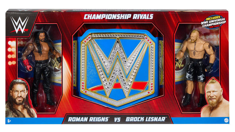 2022 WWE Mattel Basic Championship Rivals With WWE Championship Belt [With Roman Reigns & Brock Lesnar] Action & Toy Figures PWcatalog