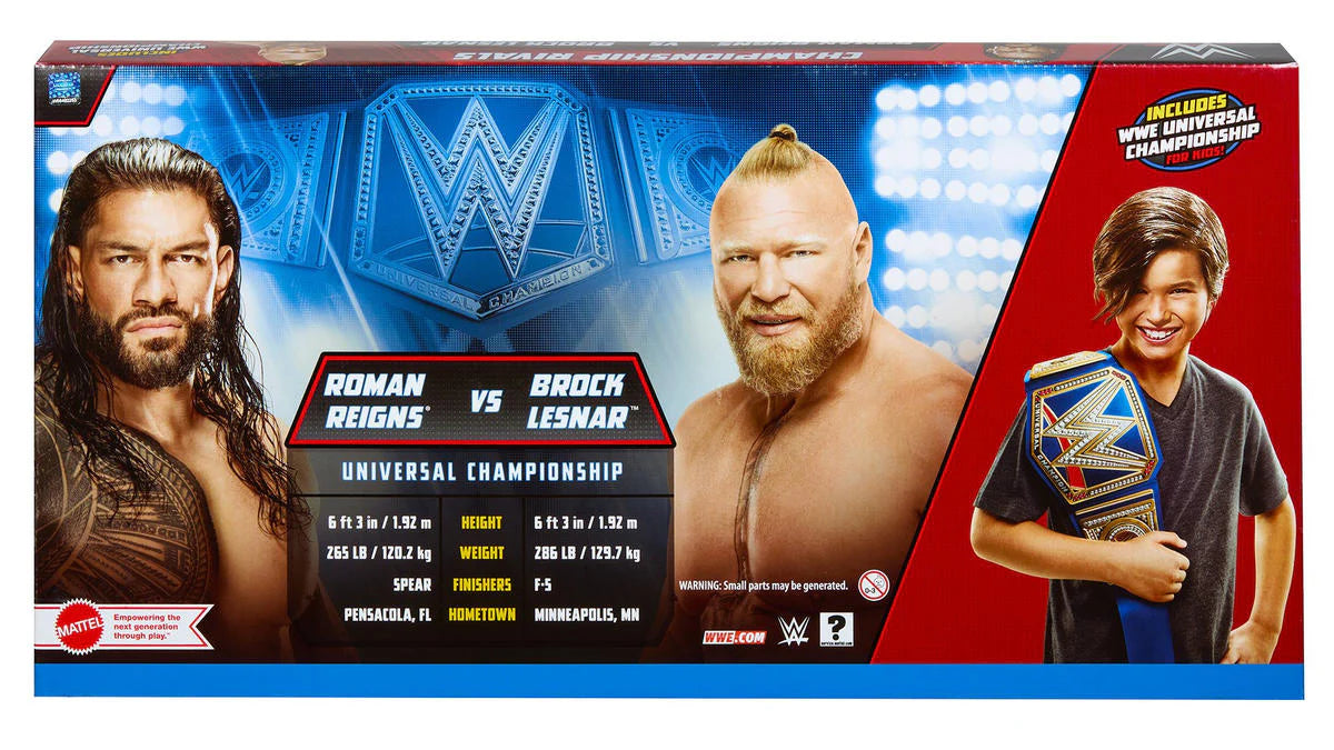 2022 WWE Mattel Basic Championship Rivals With WWE Championship Belt [With Roman Reigns & Brock Lesnar]