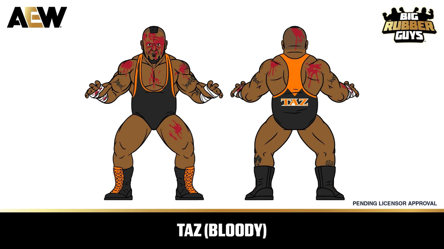 AEW Major Big Rubber Guys Taz Series 2 Icons Bloody