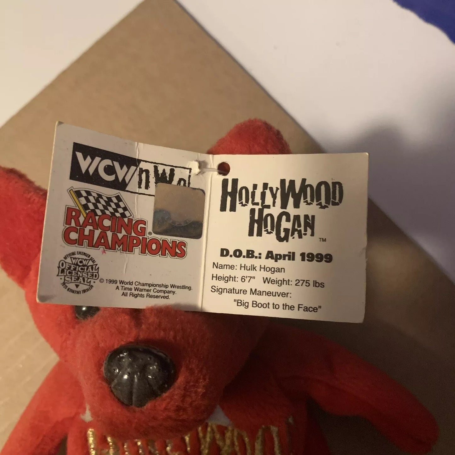 WCW Hollywood Hogan Nitros Bears & Wolves 9" Beanie Bear 1999 by Racing Champions Pwcatalog