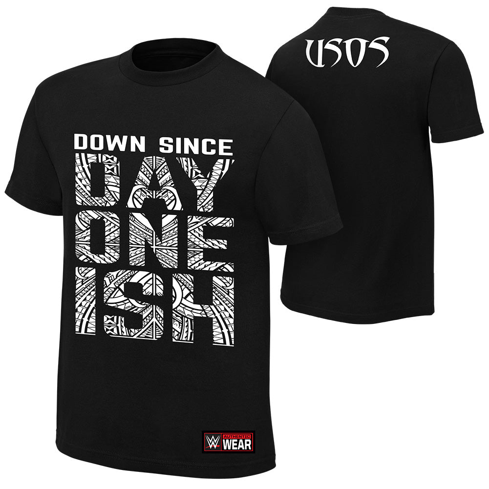 The Usos "Down Since Day One Ish" Authentic T-Shirt T-Shirt PW Catalog