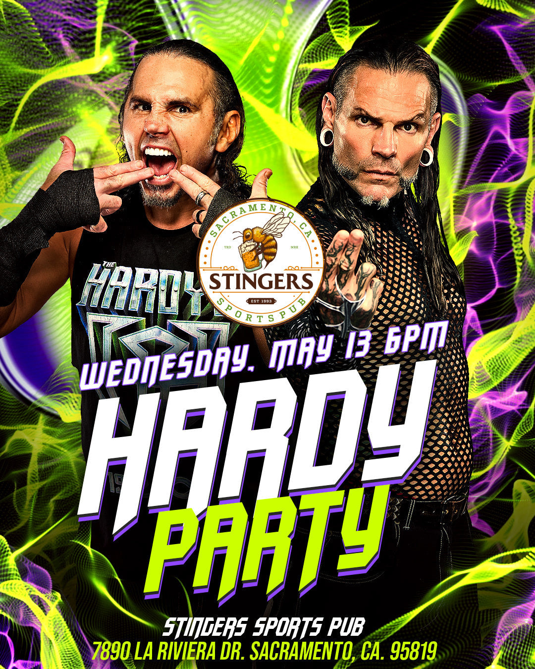Sacramento Hardy Party | Wednesday, May 13 at 6PM | Stingers SportsPub in Sacramento, California Meet & Greet PW Catalog