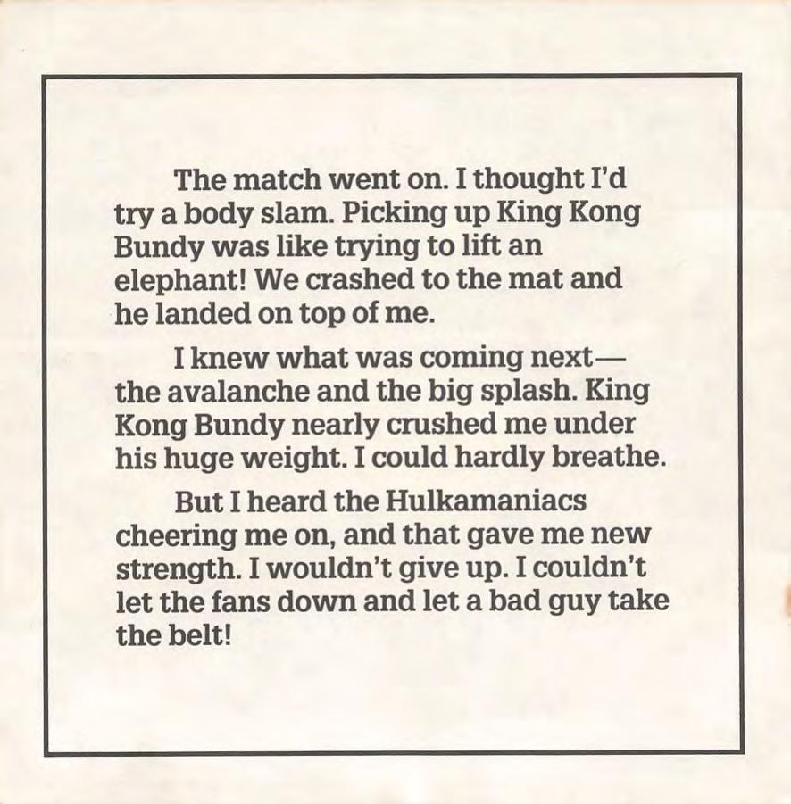 Hulk Hogan keeps the belt 1986 Collector Books With Stickers Magazine Pwcatalog