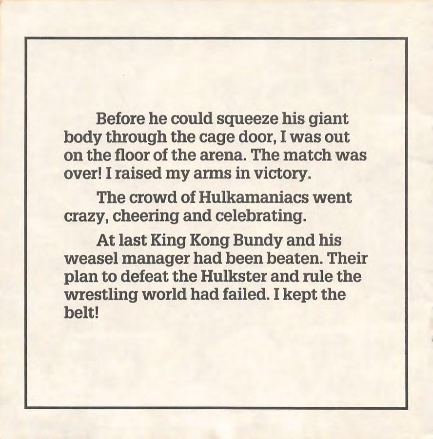 Hulk Hogan keeps the belt 1986 Collector Books With Stickers Magazine Pwcatalog