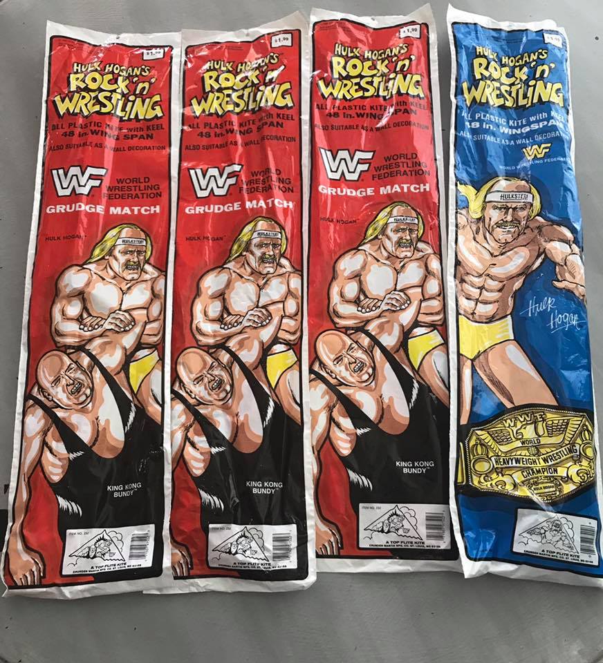 Hulk Hogan's Rock 'n' Wrestling plastic kite King Kong bundy