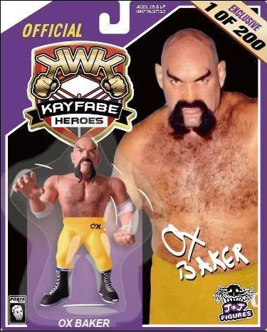 KWK Kayfabe Heroes Ox Baker [Yellow Tights, Purple Card] PW Catalog