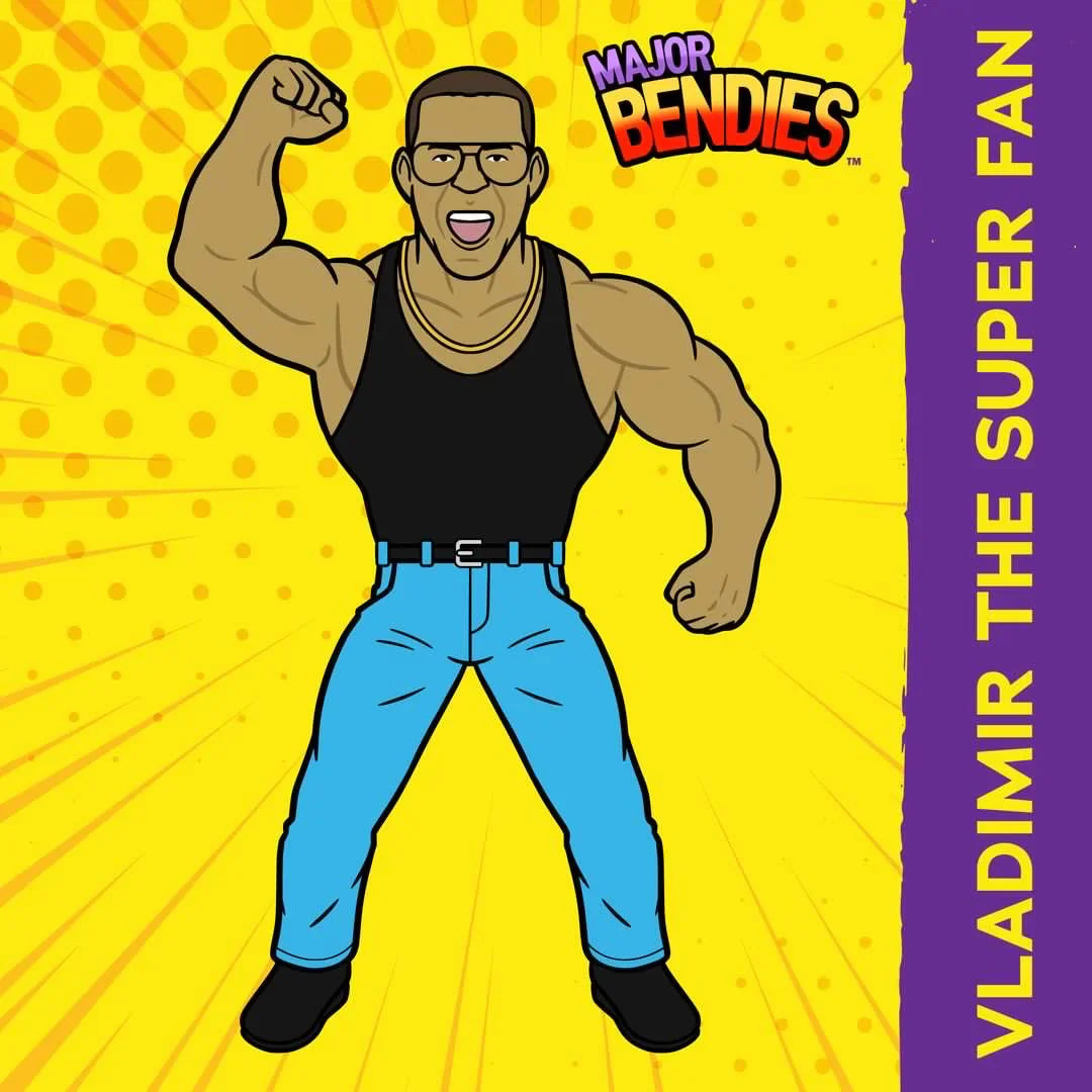 Major Wrestling Figure Podcast Major Bendies Limited Edition Vlad the Super Fan Action & Toy Figures PWcatalog