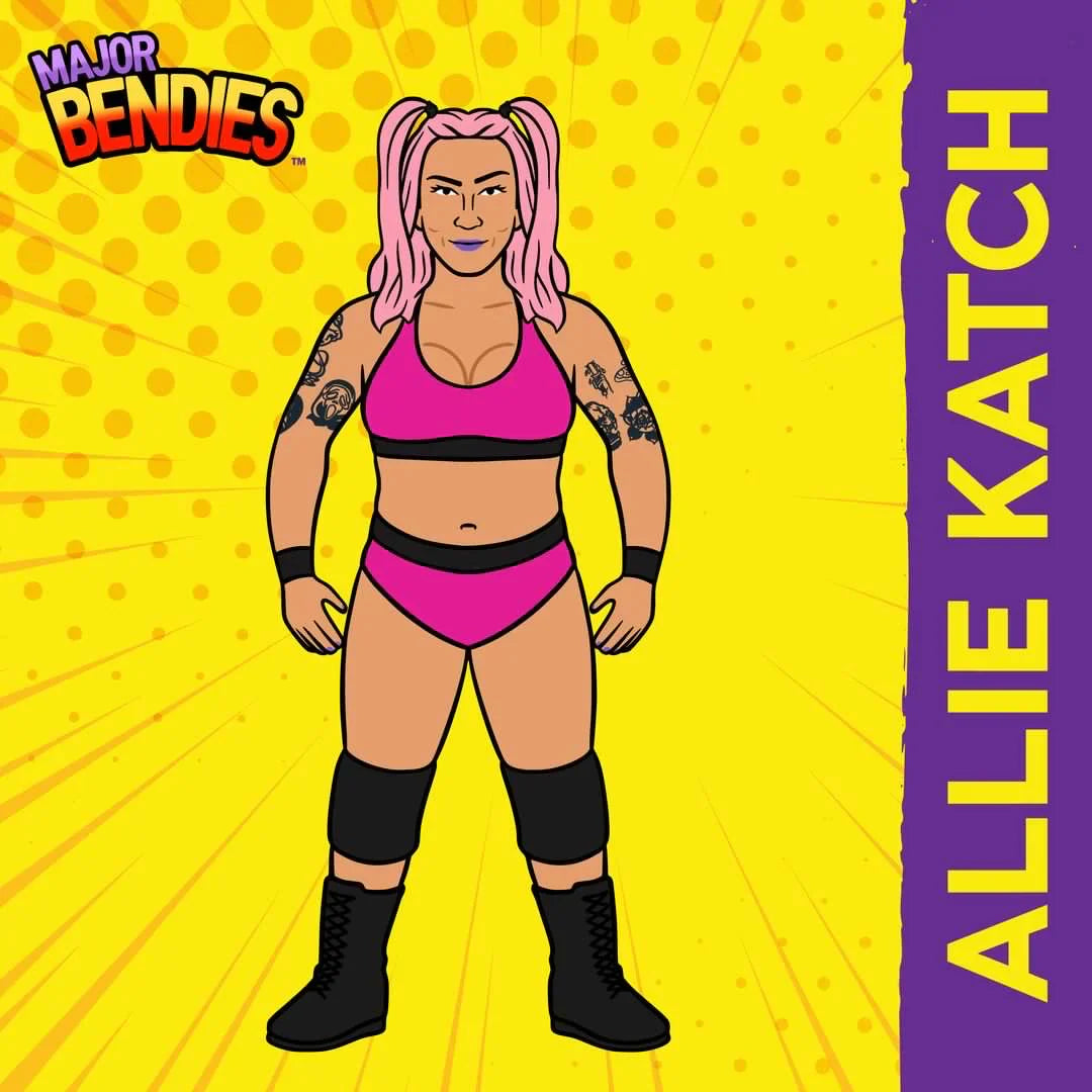Major Wrestling Figure Podcast Major Bendies Series 6 Allie Katch Action & Toy Figures PWcatalog