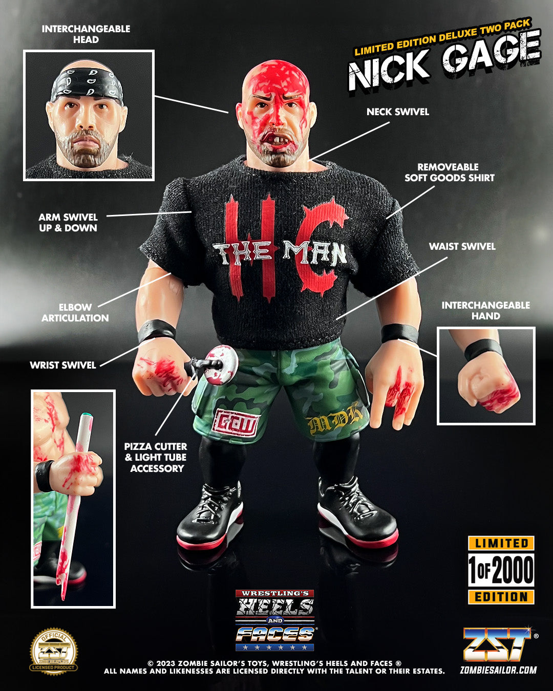 Zombie Sailor's Toys Wrestling's Heels & Faces Multipack: Nick Gage vs. Matt Cardona Action & Toy Figures PWcatalog