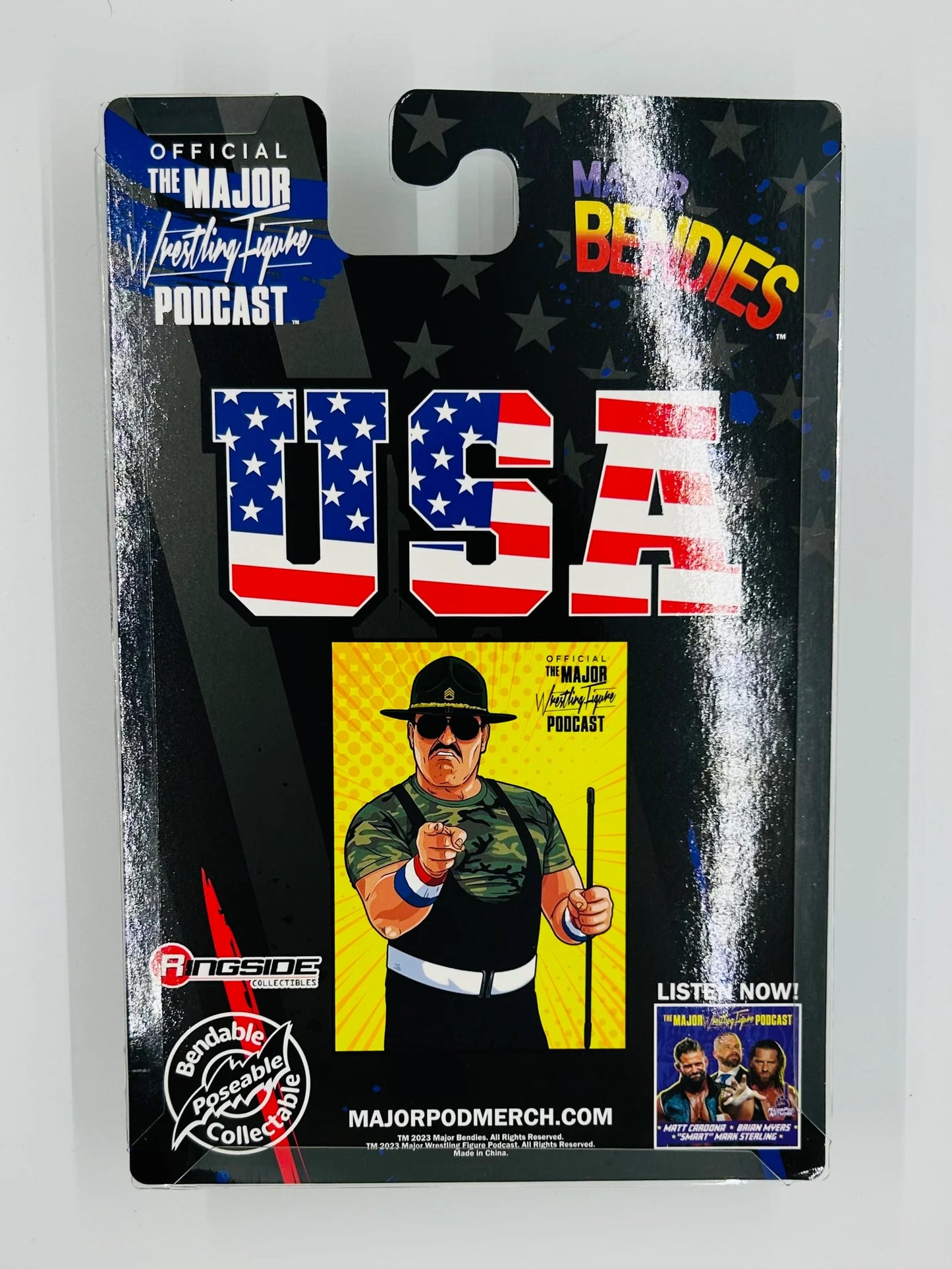 Major Wrestling Figure Podcast Major Bendies Sgt. Slaughter [Exclusive] Action & Toy Figures PWcatalog