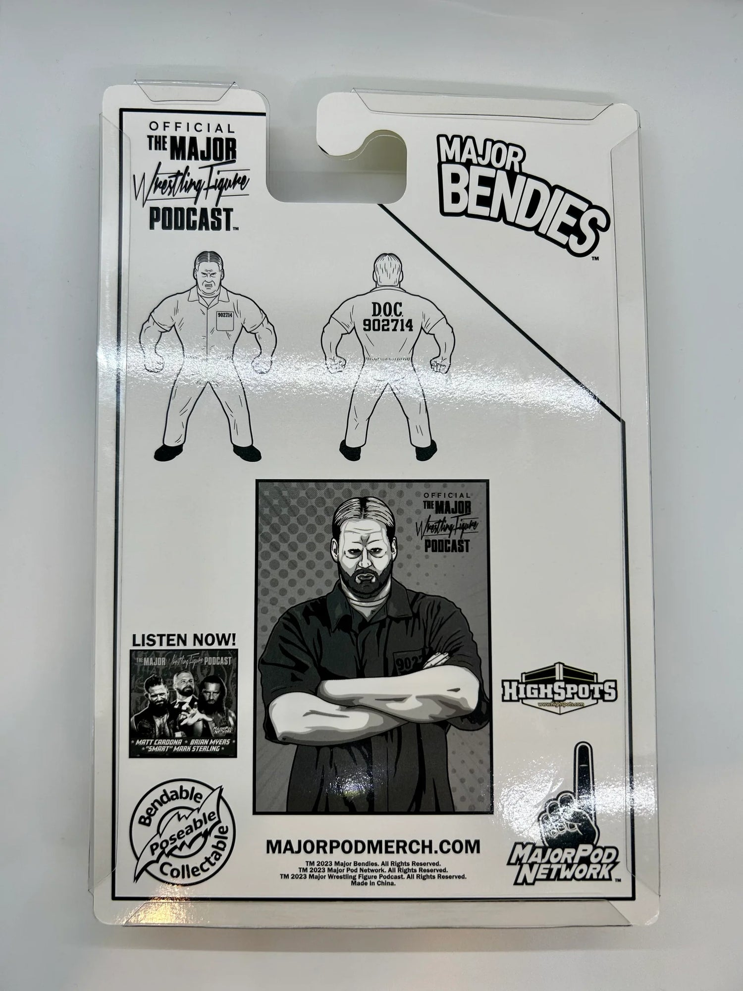 Major Wrestling Figure Podcast Major Bendies Nailz [Exclusive] Action & Toy Figures PWcatalog