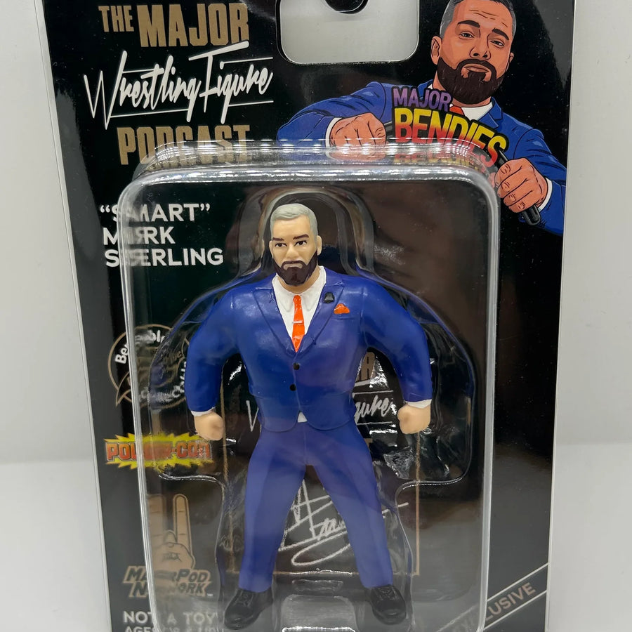 Major Wrestling Figure Podcast Major Bendies Power-Con Exclusive "Smart" Mark Sterling Action & Toy Figures PWcatalog