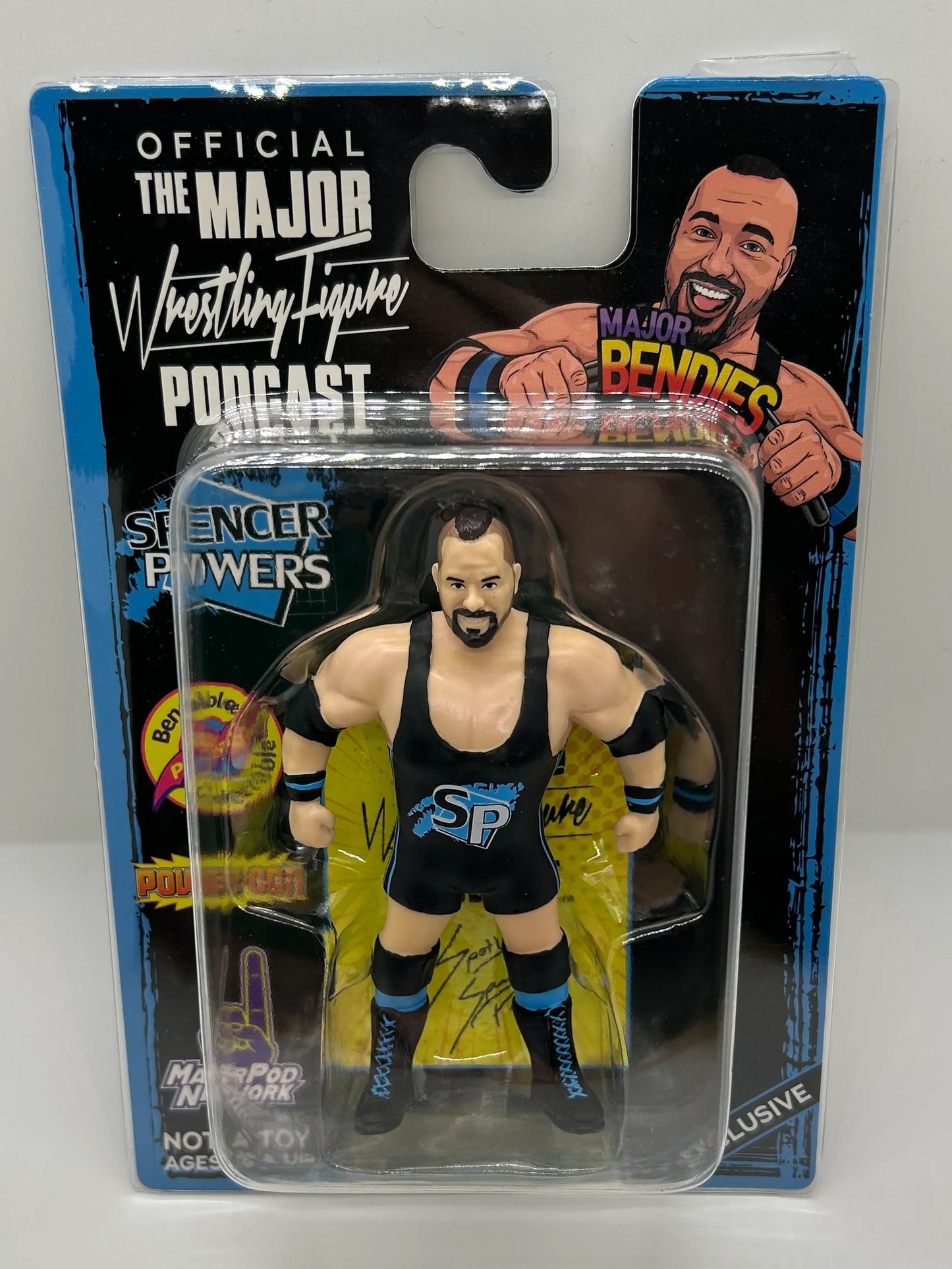 Major Wrestling Figure Podcast Major Bendies Power-Con Exclusive Spencer Powers Action & Toy Figures PWcatalog