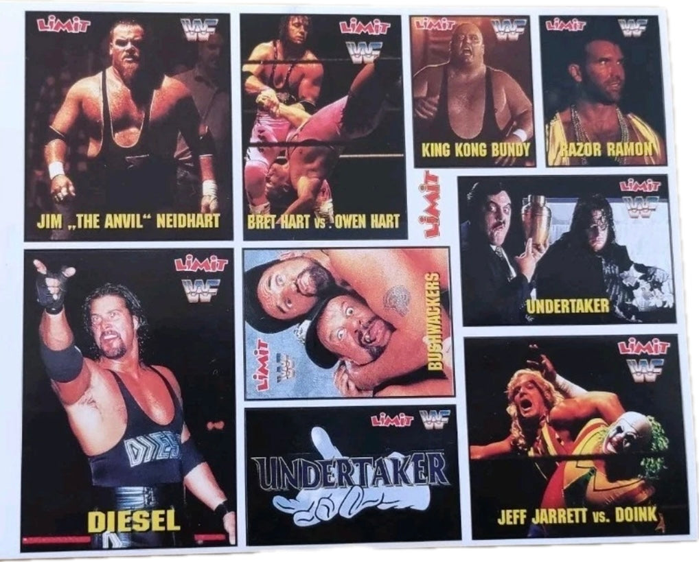 Limit 1995 #4 Diesel incl. 9 WWF Stickers from Germany Magazine PWcatalog