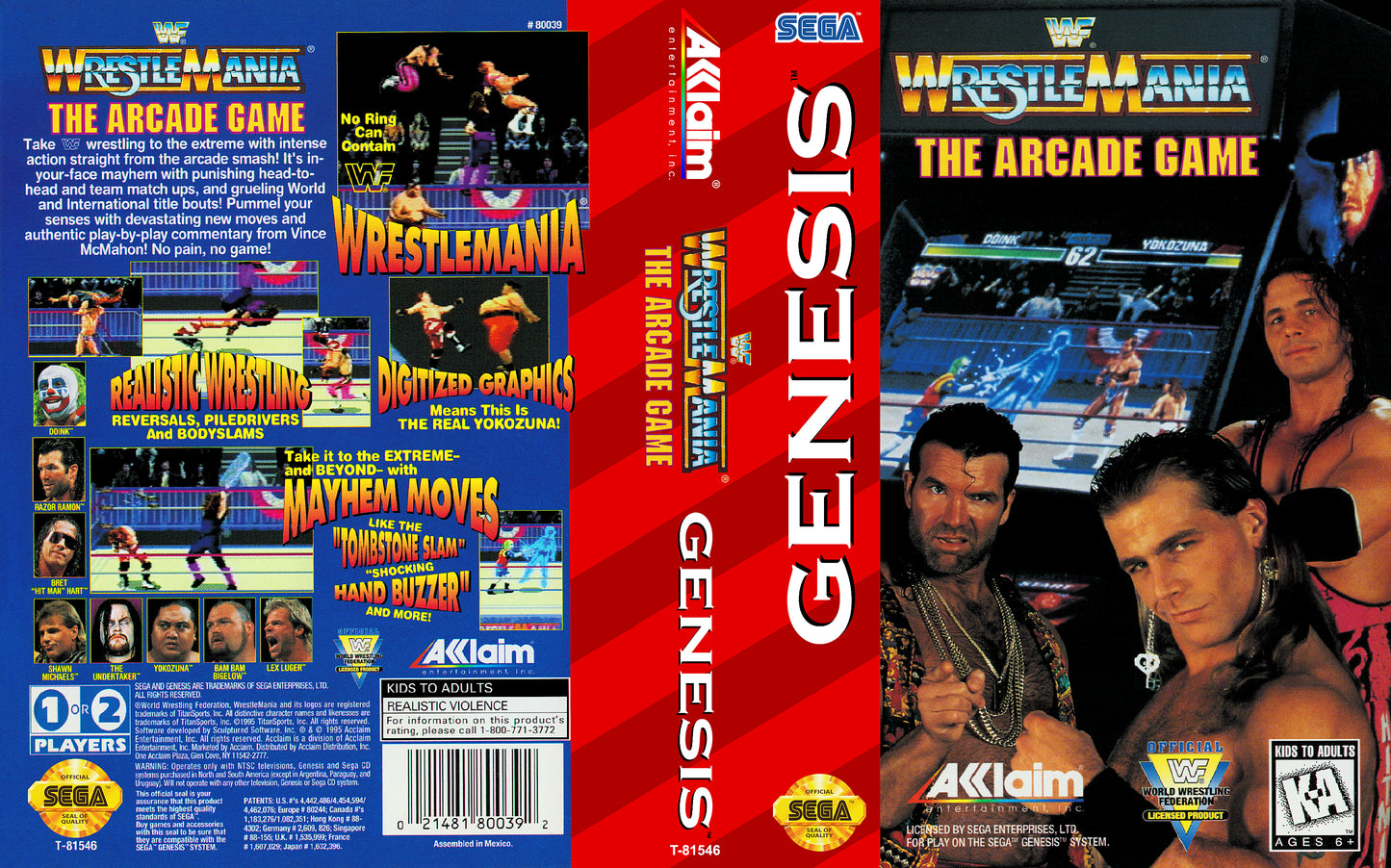 WWF WrestleMania The Arcade Game [Sega Genesis] PWcatalog