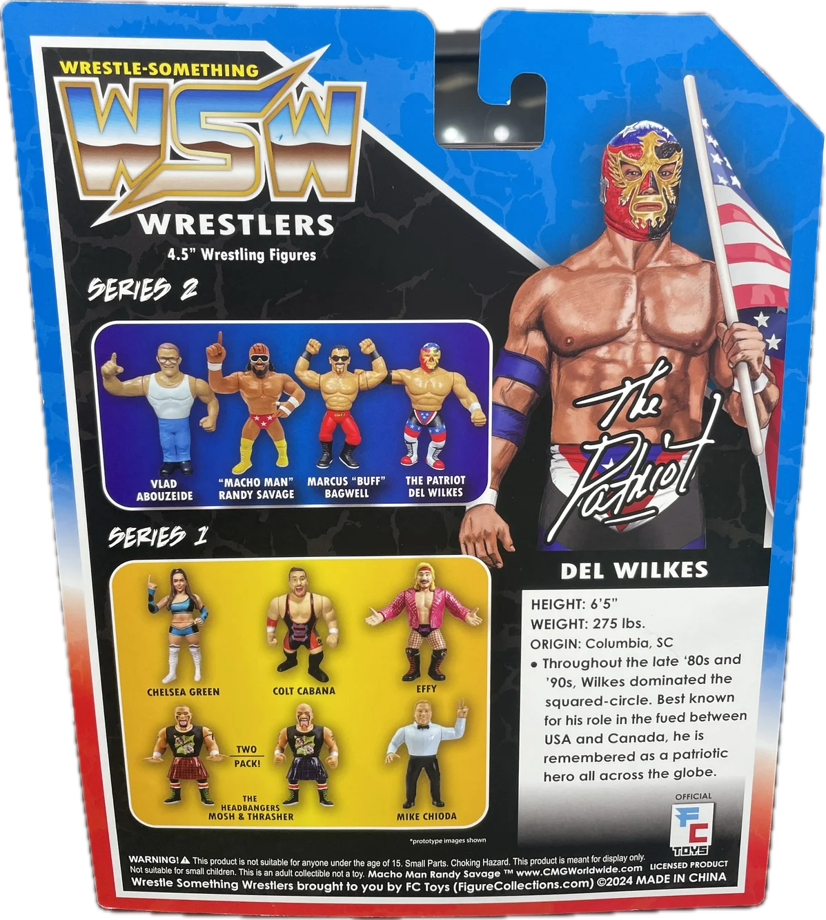 FC Toys Wrestle-Something Wrestlers Series 2 Del Wilkes The Patriot PW Catalog