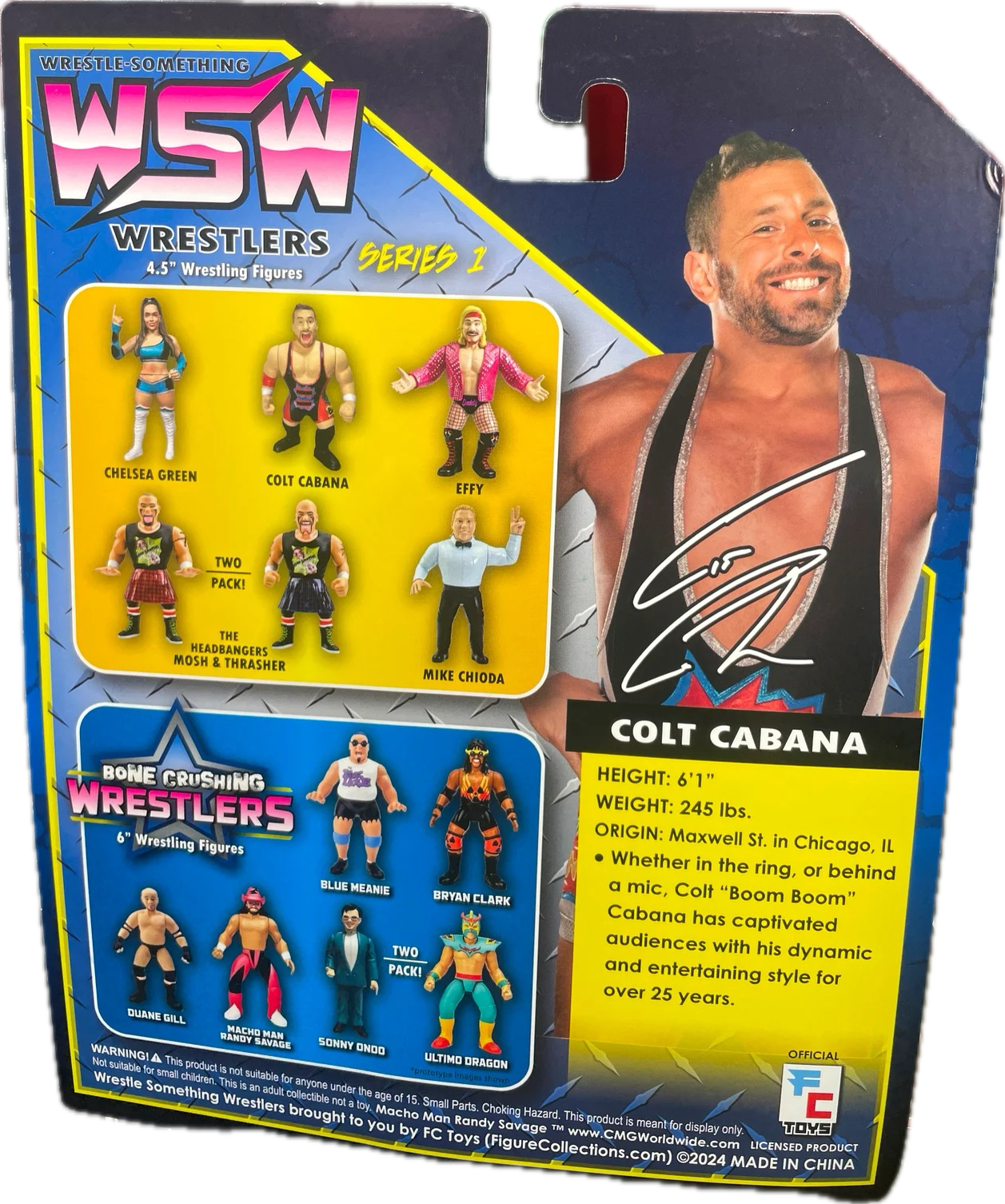 FC Toys Wrestle-Something Wrestlers Series 1 Colt Cabana [Black & White Singlet] PW Catalog