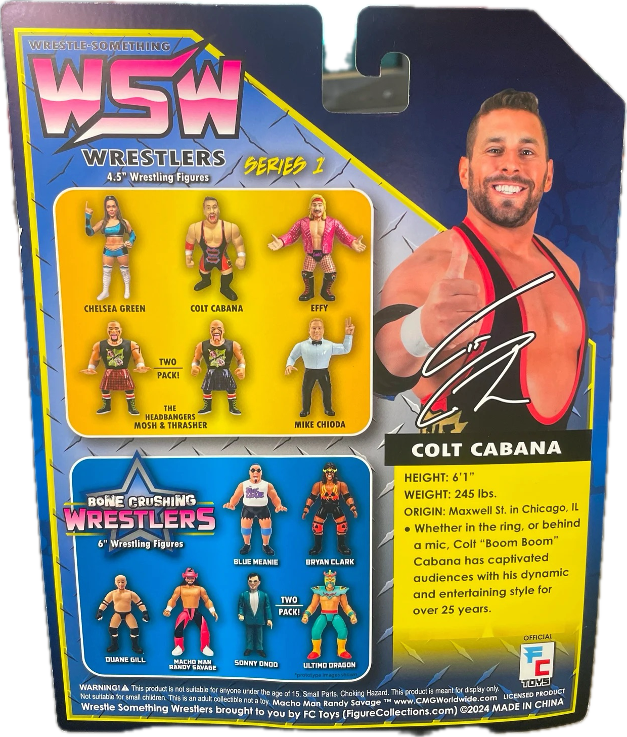 FC Toys Wrestle-Something Wrestlers Series 1 Colt Cabana [Black & Orange Singlet] PW Catalog