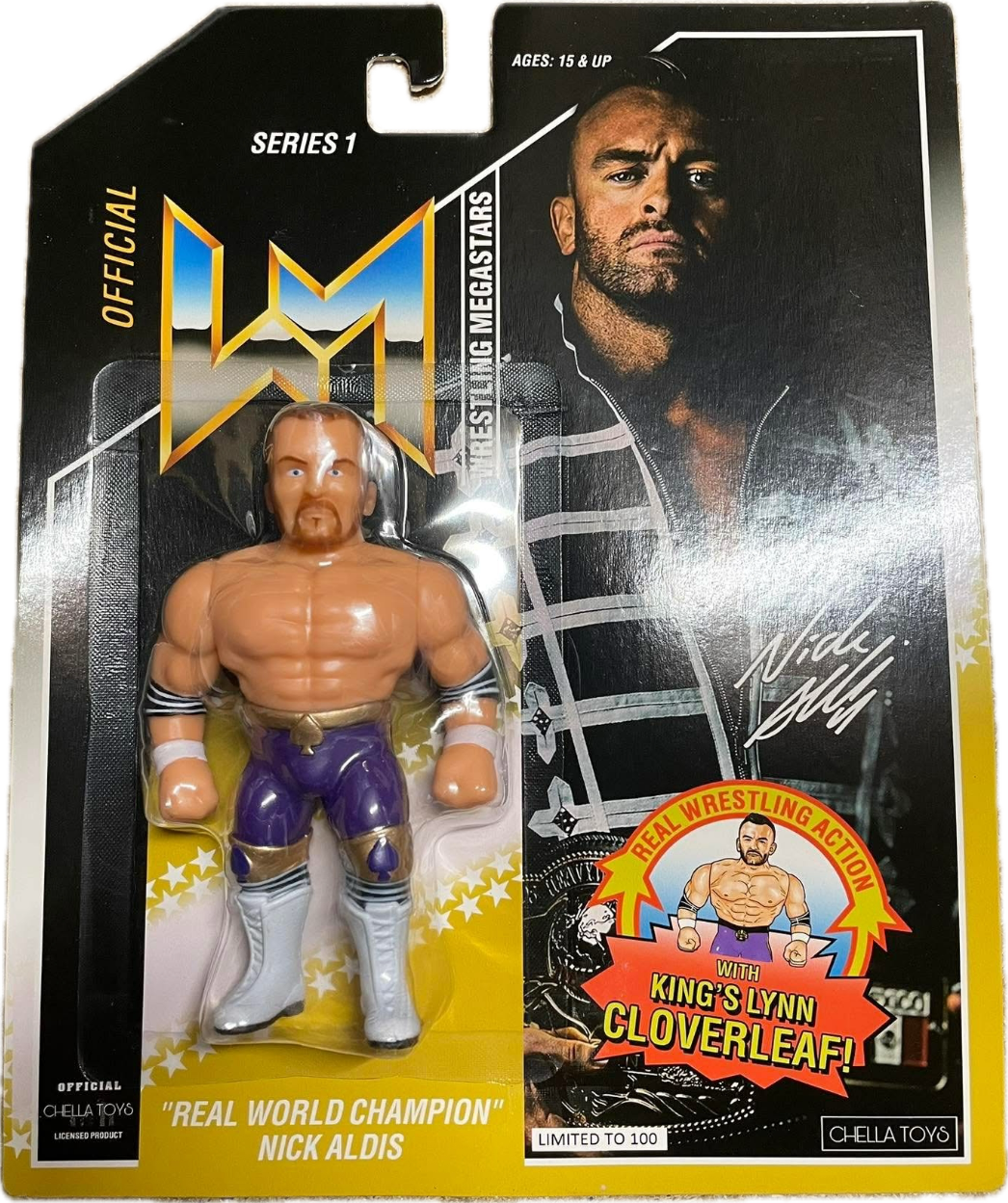 Chella Toys Wrestling Megastars 1 "Real World Champion" Nick Aldis [Purple Variant] Action & Toy Figures Pwcatalog