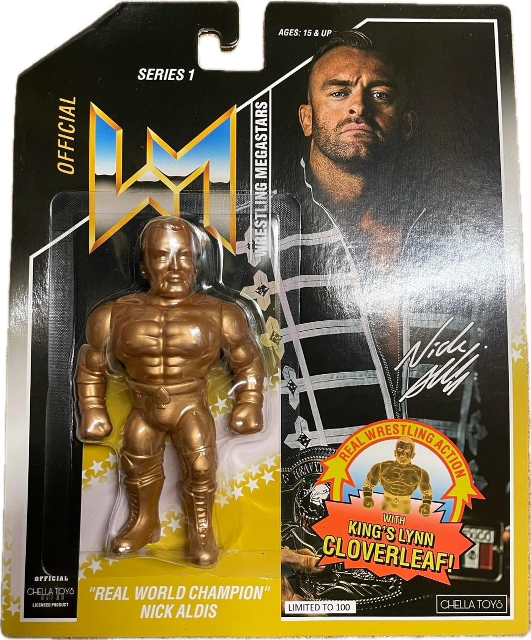Chella Toys Wrestling Megastars 1 "Real World Champion" Nick Aldis [Gold Variant] Action & Toy Figures Pwcatalog