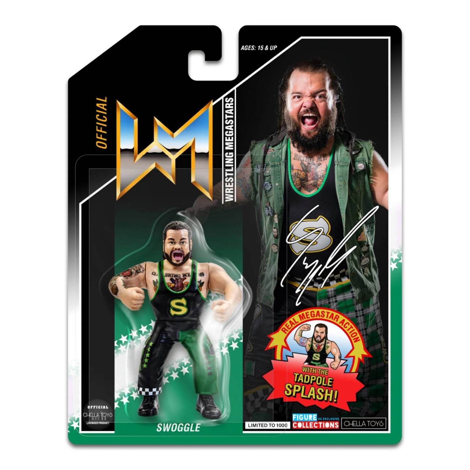 Chella Toys Wrestling Megastars 3 Swoggle [Exclusive] Action & Toy Figures Pwcatalog