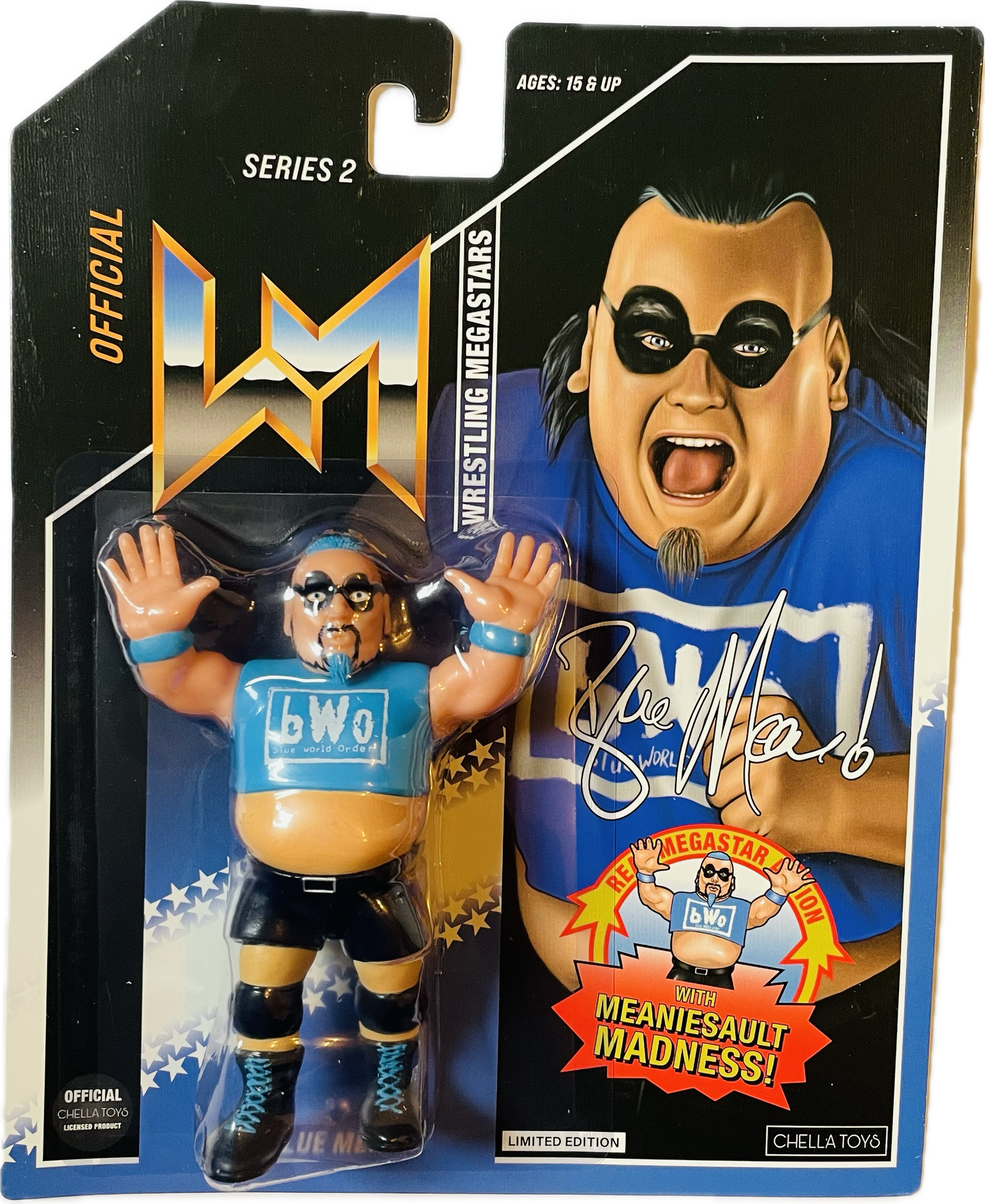 Chella Toys Wrestling Megastars 2 The Blue Meanie [With Beard Variant] Action & Toy Figures Pwcatalog