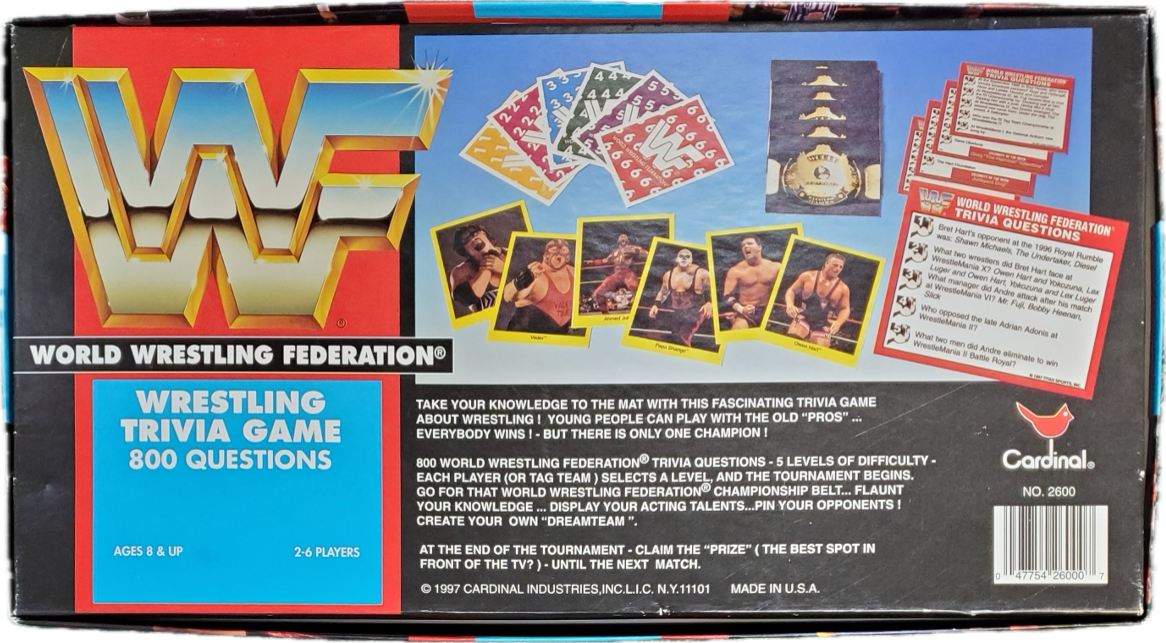 WWF Trivia game PWcatalog