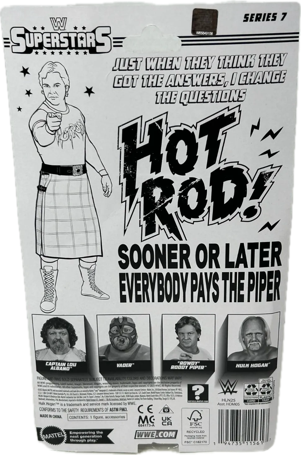 WWE Superstars Series 7 Rowdy Roddy Piper PW Catalog