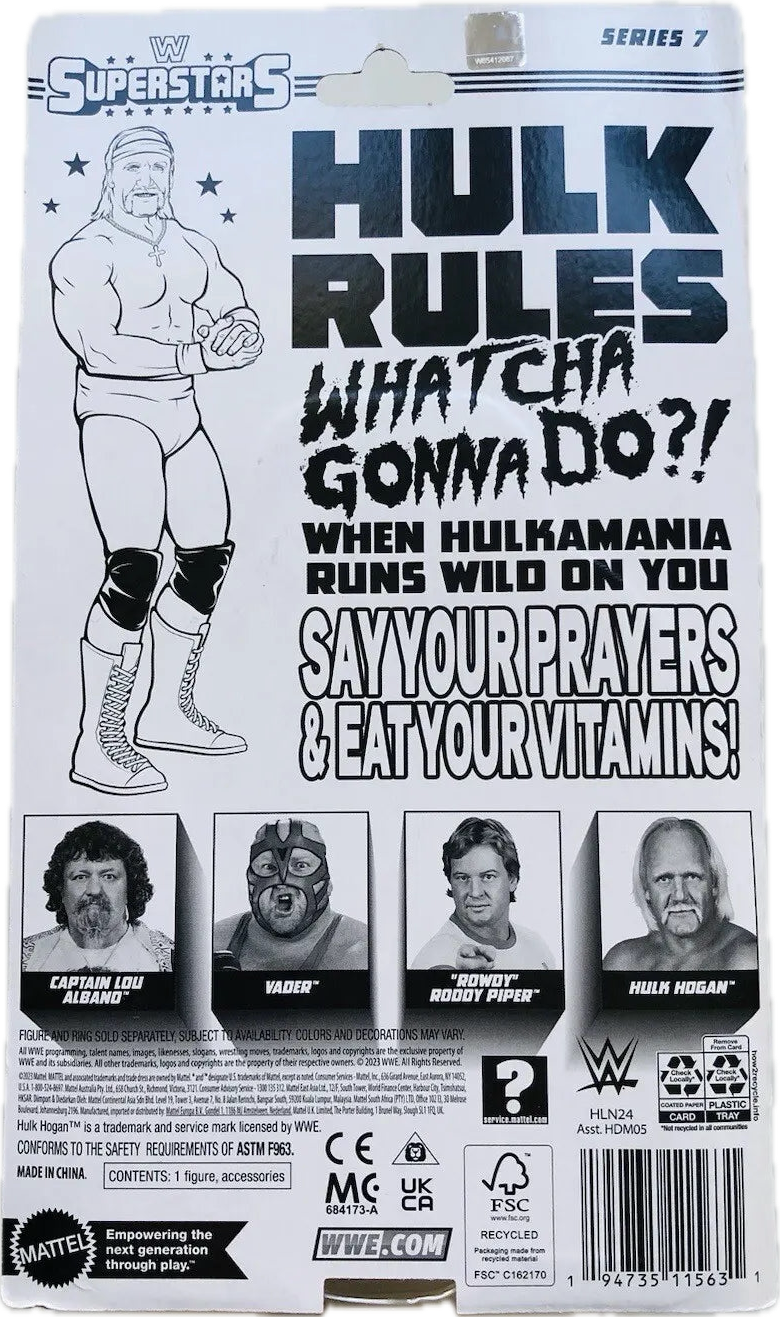 WWE Superstars Series 7 Hulk Hogan [Chase, Blue Variant] PW Catalog