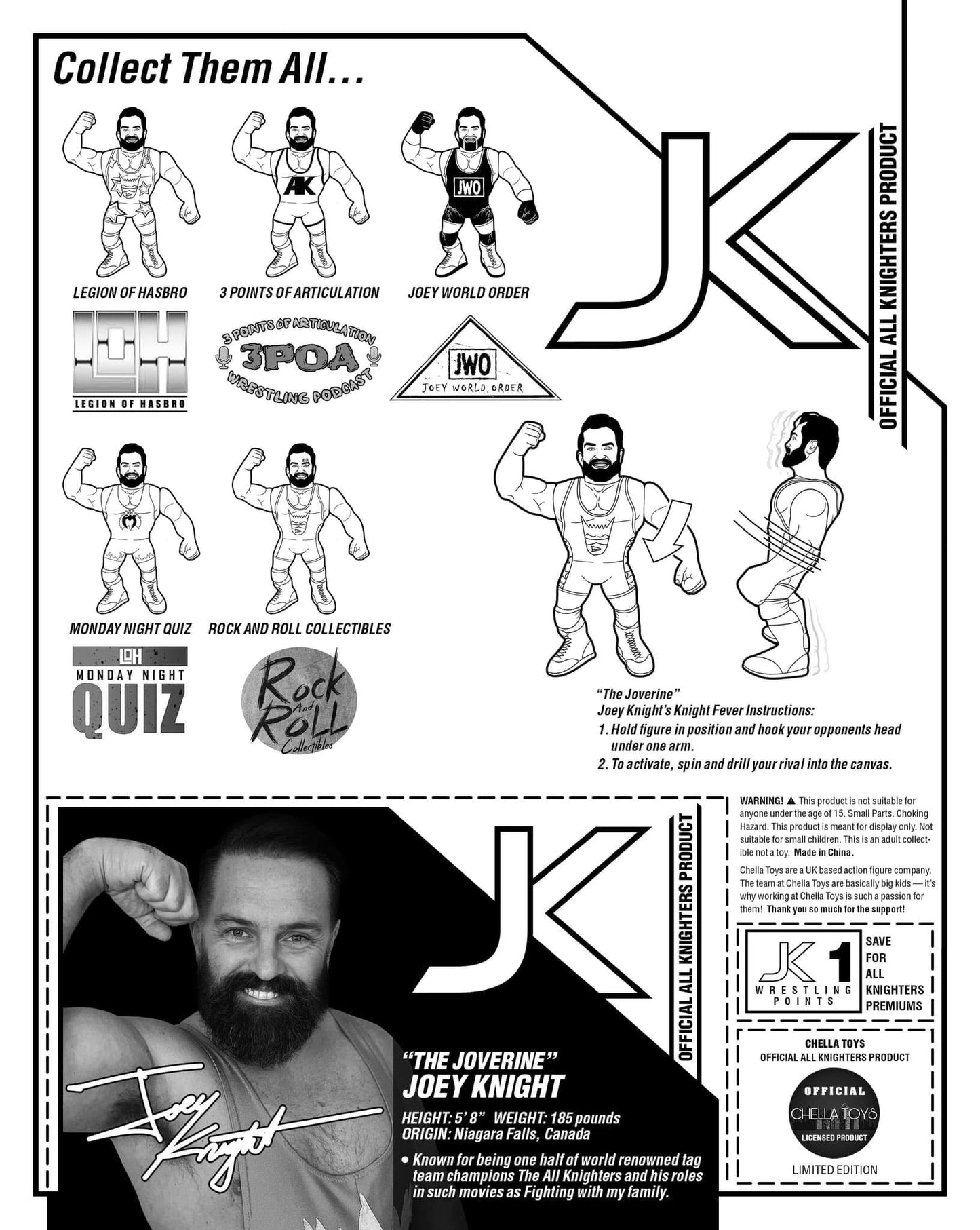 Chella Toys Official All Knighters Joey Knight [Monday Night Quiz Variant] Action & Toy Figures Pwcatalog