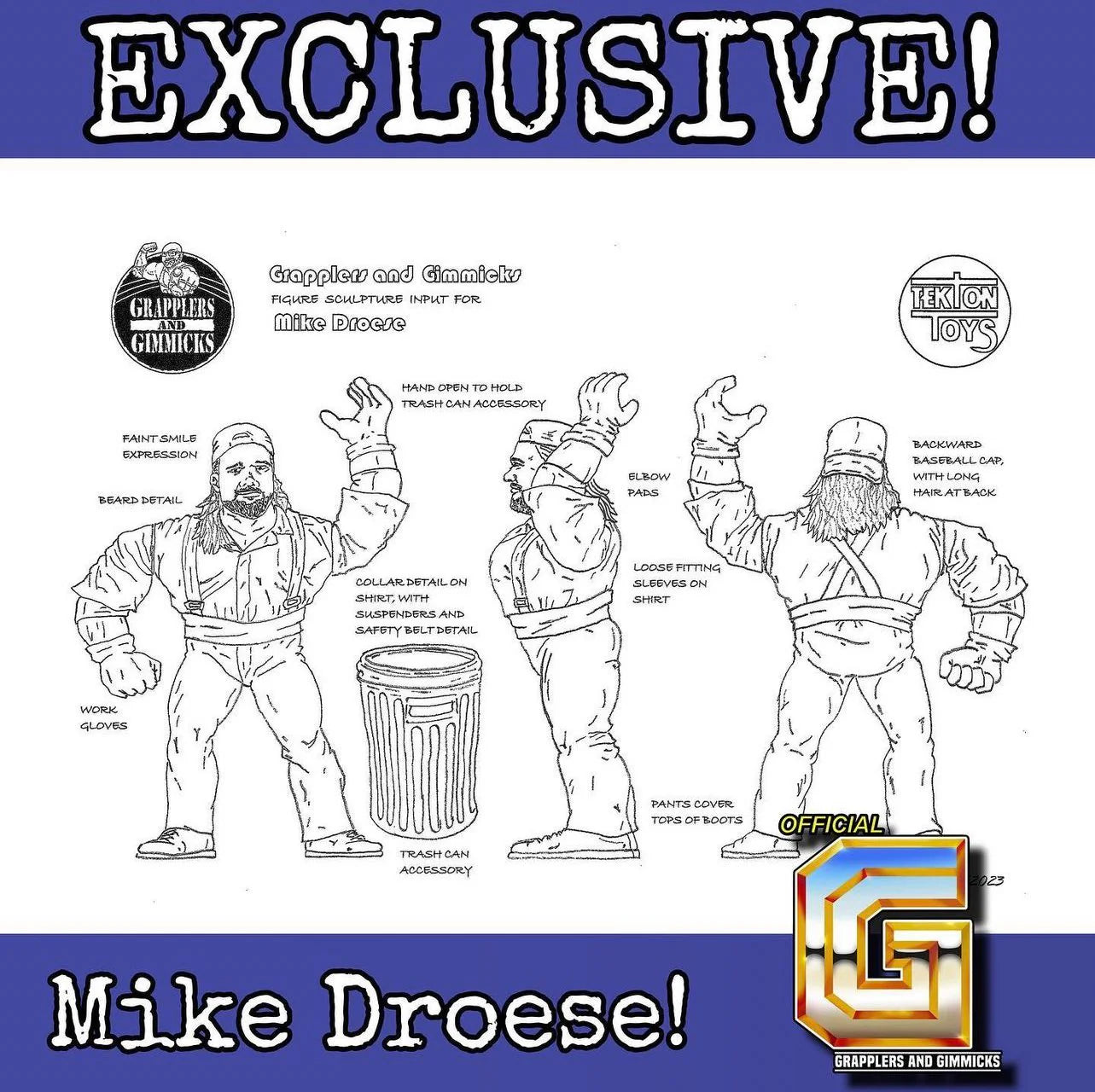 Grapplers & Gimmicks Series 4 Mike Droese [Duke "The Dumpster" Droese] PW Catalog