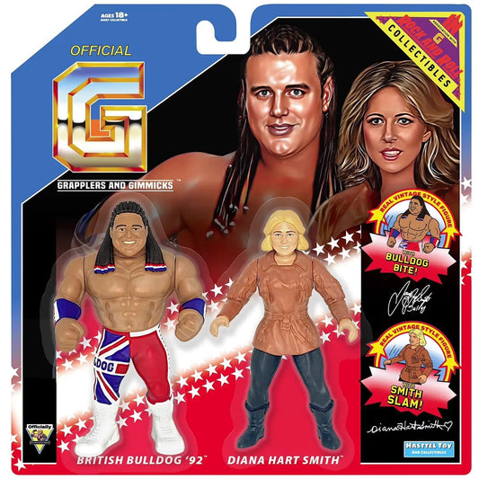 Grapplers & Gimmicks British Bulldog '92 & Diana Hart Smith 2-Pack