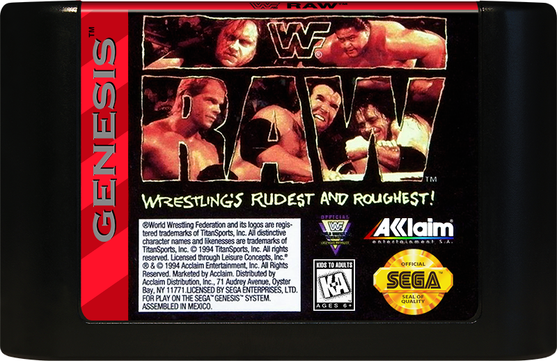 WWF Raw [Sega Genesis] PWcatalog
