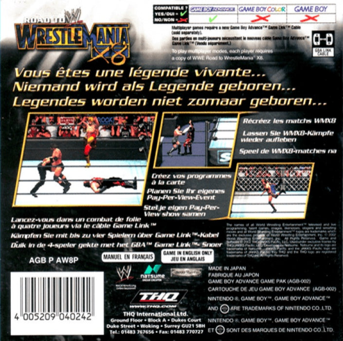 WWE Road to WrestleMania X8 [Game Boy Advance] PWcatalog