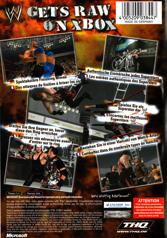 WWE Raw [Xbox] PWcatalog