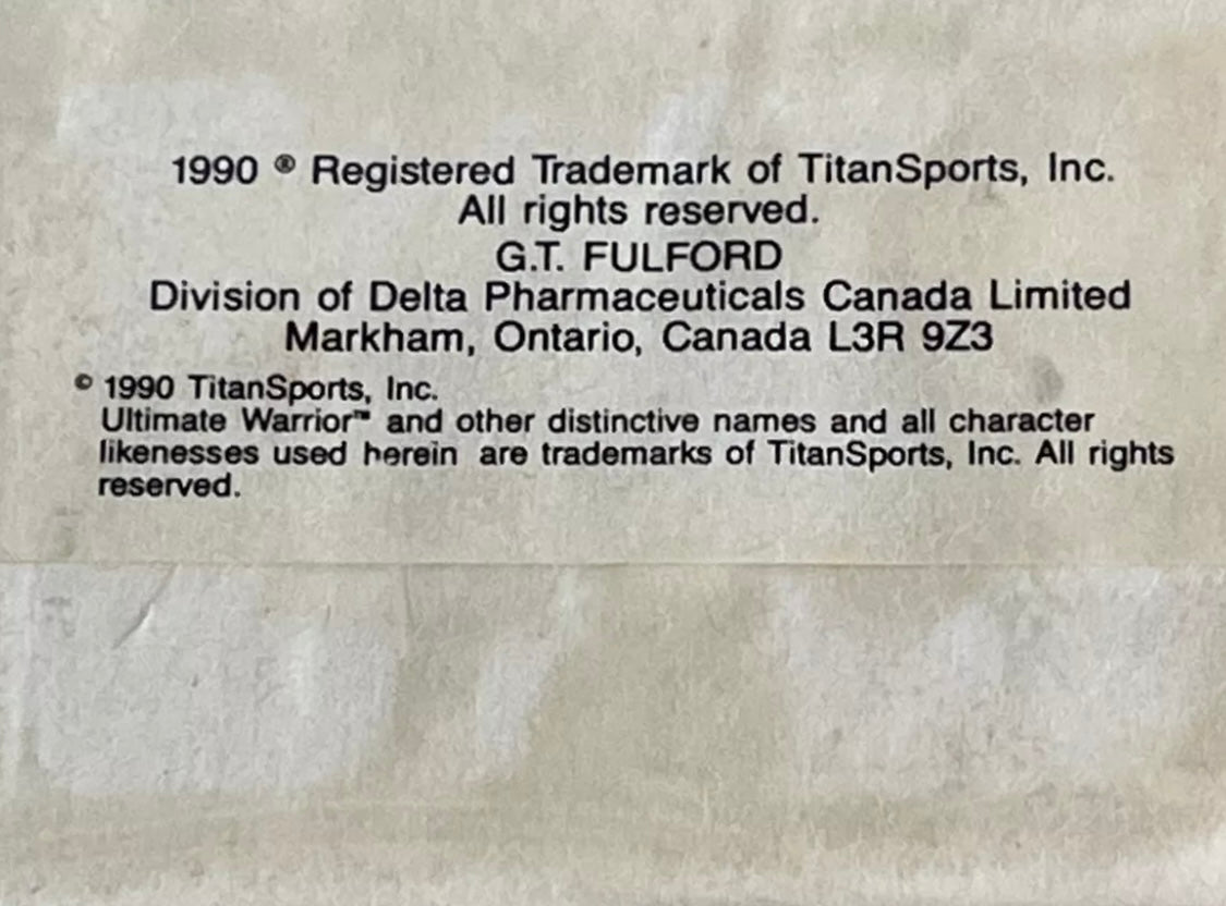 Ultimate Warrior Mini Soap/Savon PWcatalog