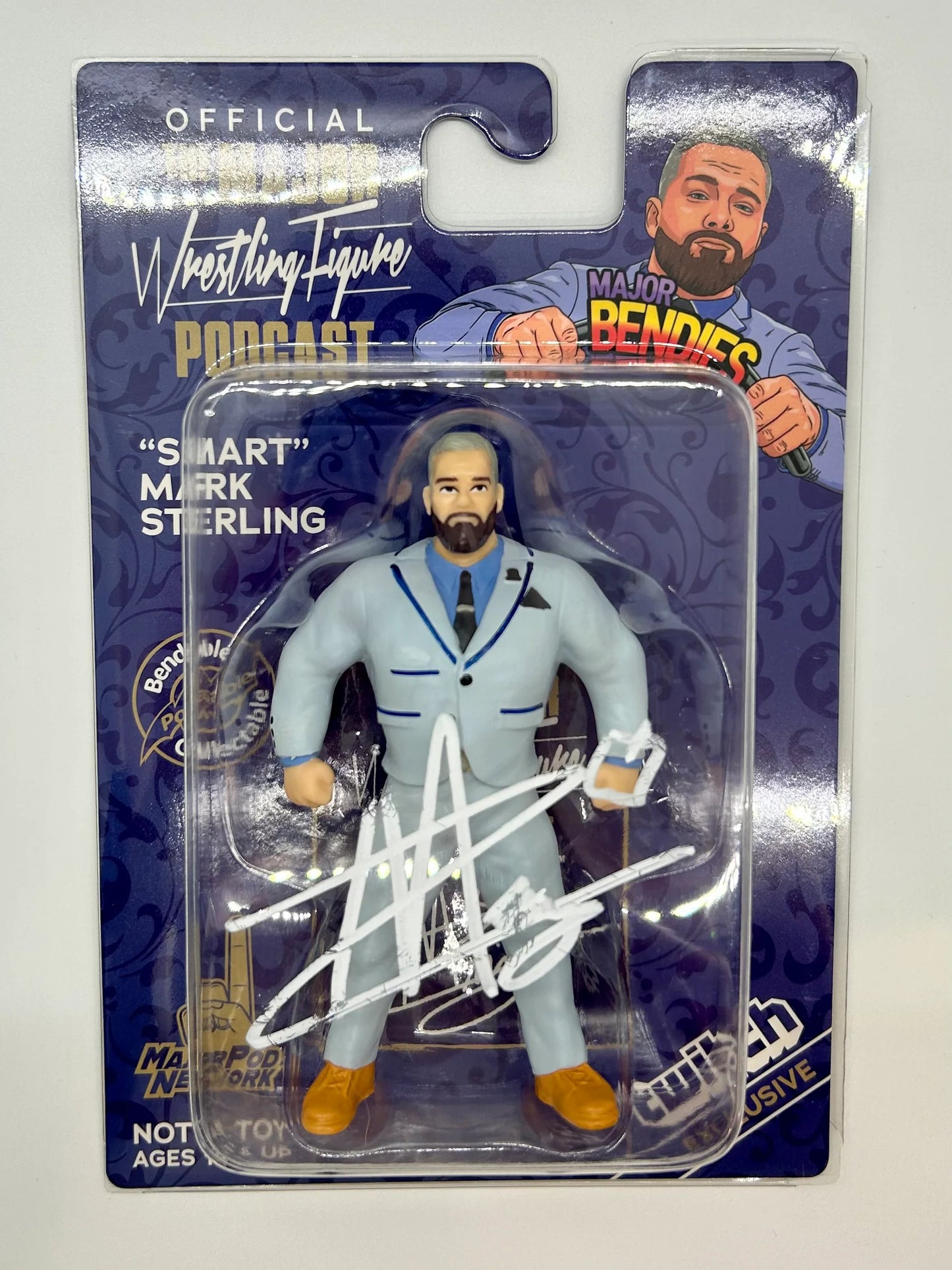 Major Wrestling Figure Podcast Major Bendies "Smart" Mark Sterling [Twitch Exclusive] Action & Toy Figures PWcatalog