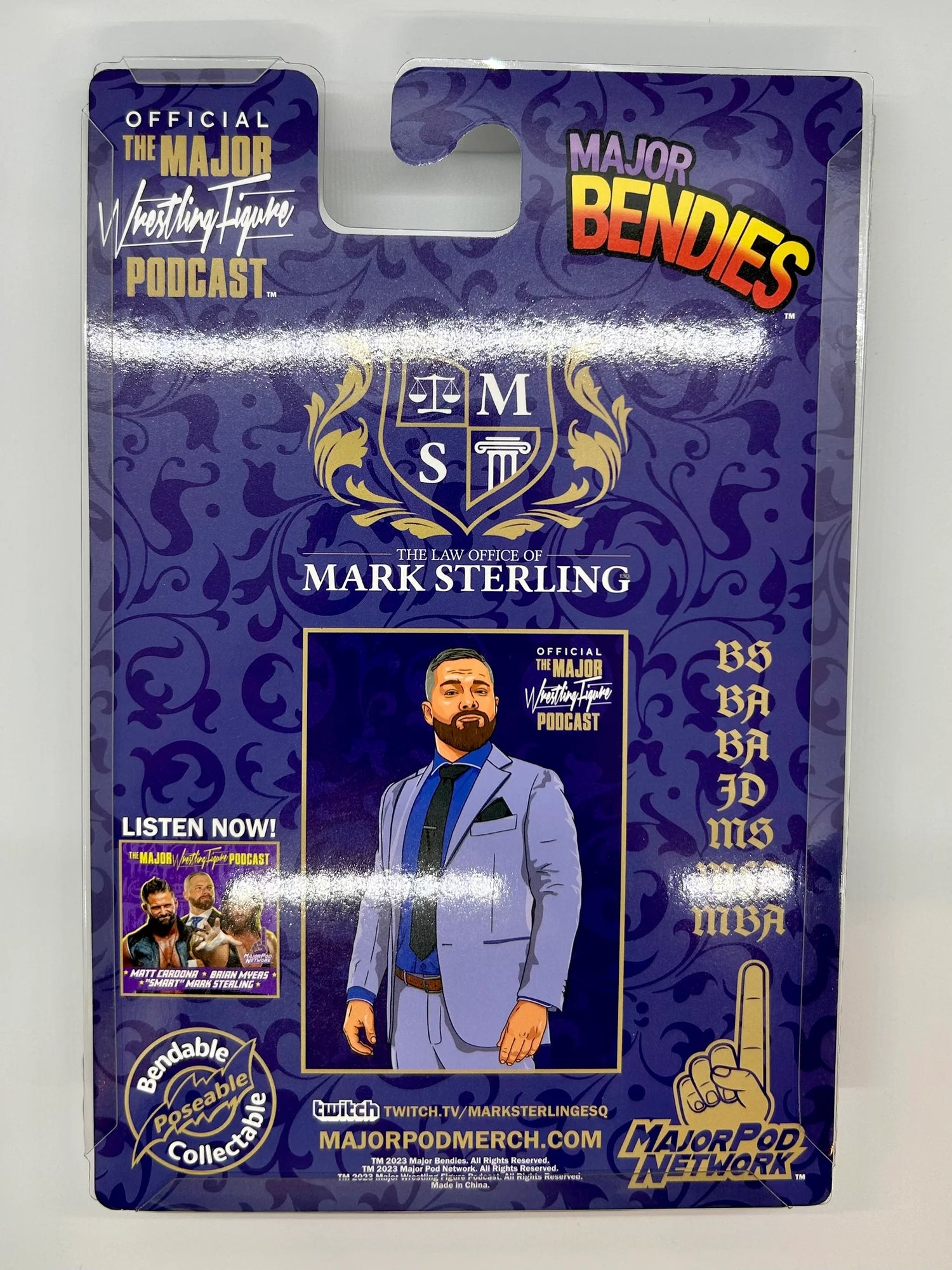 Major Wrestling Figure Podcast Major Bendies "Smart" Mark Sterling [Twitch Exclusive] Action & Toy Figures PWcatalog