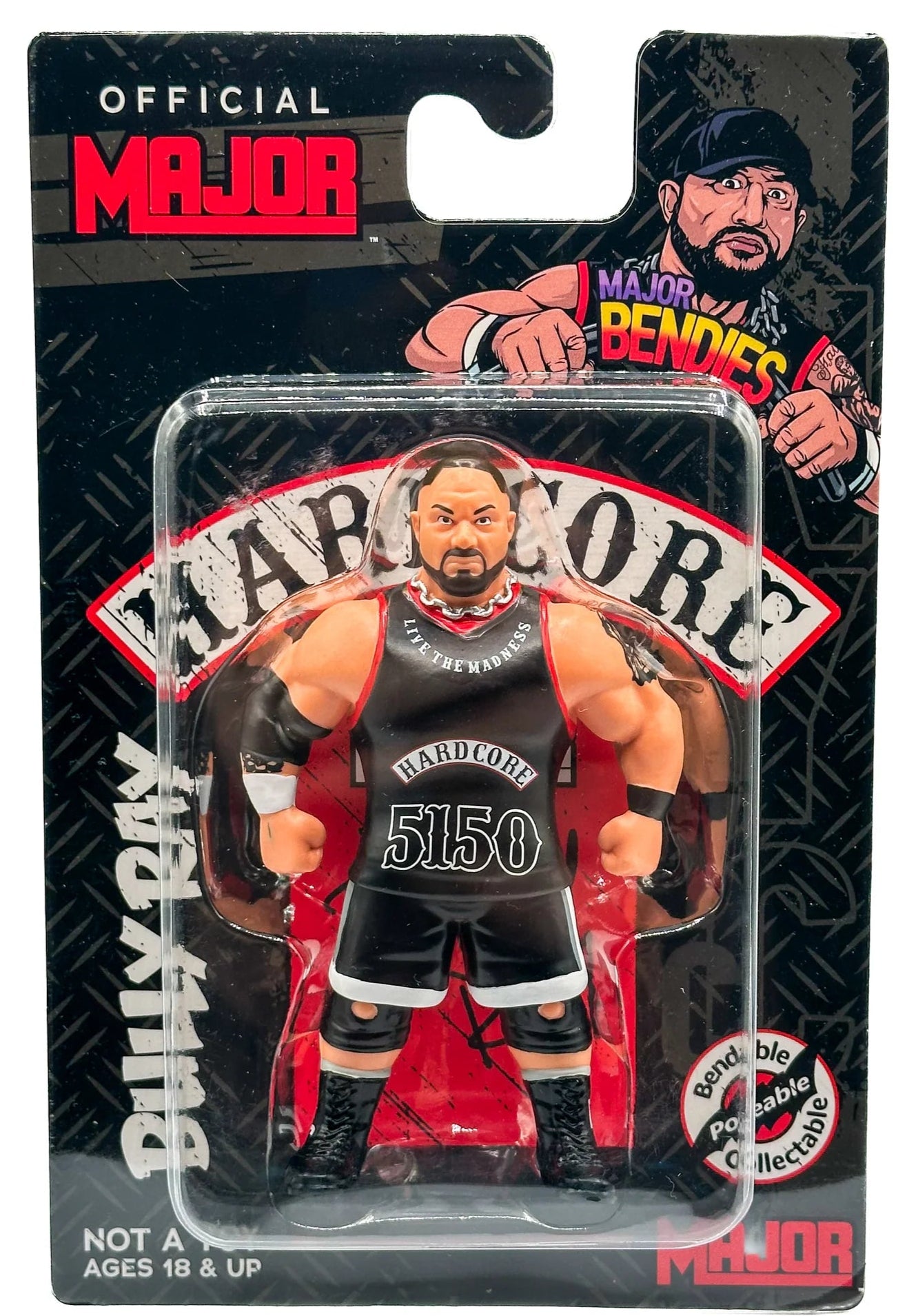 Major Wrestling Figure Podcast Major Bendies Limited Edition 1-300 Bully Ray Action & Toy Figures PWcatalog