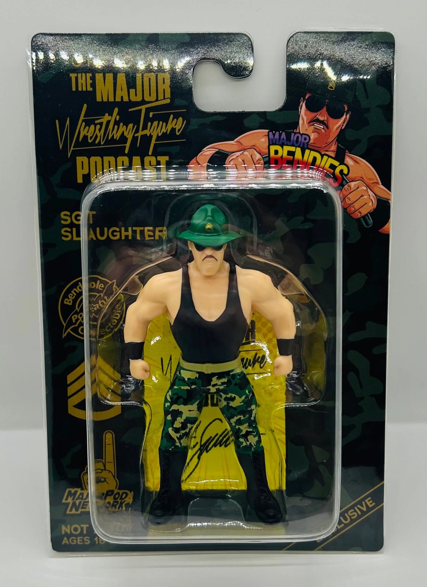 Major Wrestling Figure Podcast Major Bendies Sgt. Slaughter Action & Toy Figures PWcatalog