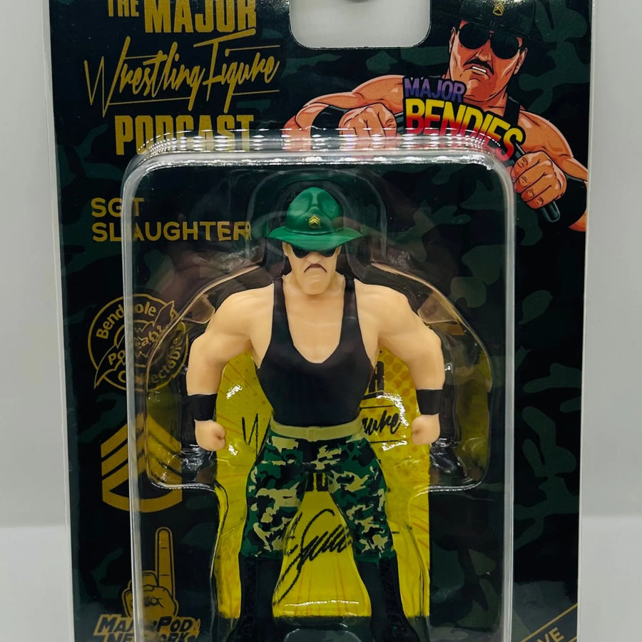 Major Wrestling Figure Podcast Major Bendies Sgt. Slaughter Action & Toy Figures PWcatalog