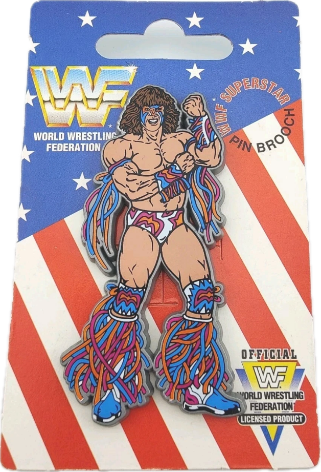 WWF Superstar Pin Brooch Ultimate Warrior (1991) Brooches & Lapel Pins PWcatalog