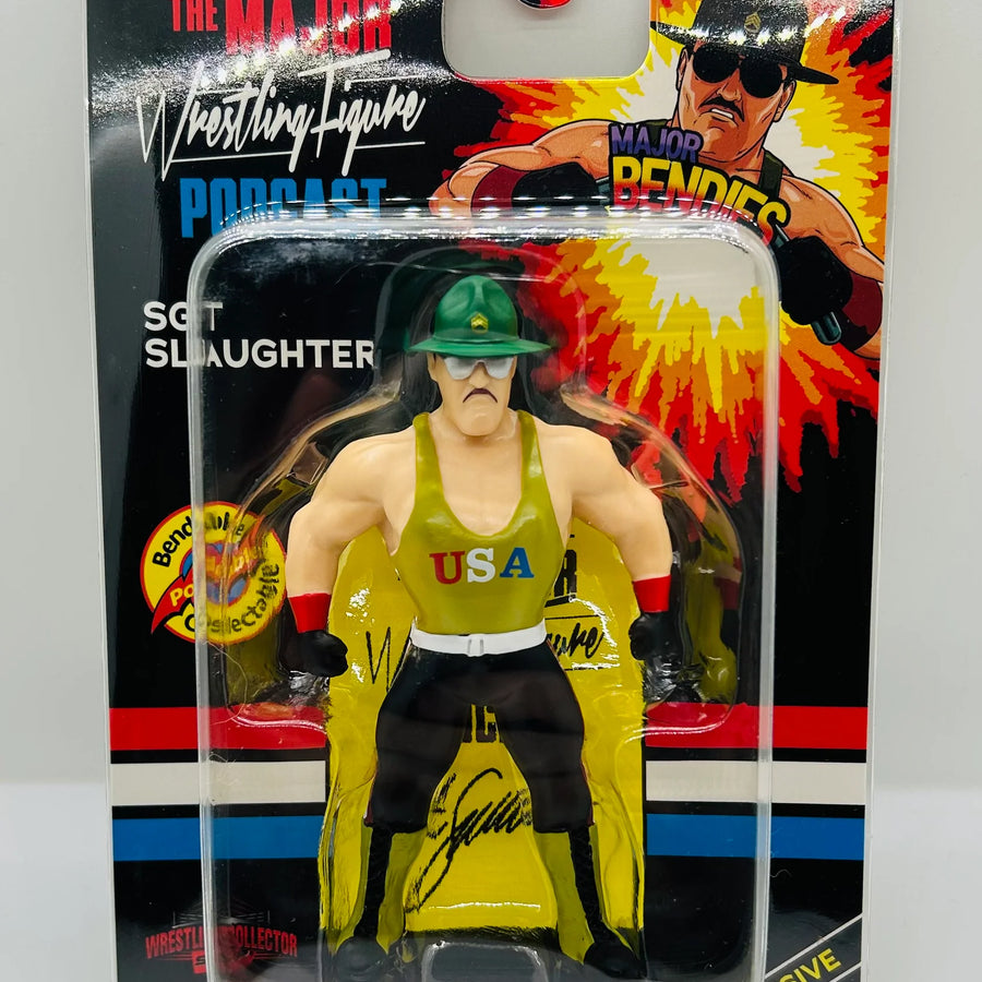 Major Wrestling Figure Podcast Major Bendies Sgt. Slaughter (Exclusive) Action & Toy Figures PWcatalog