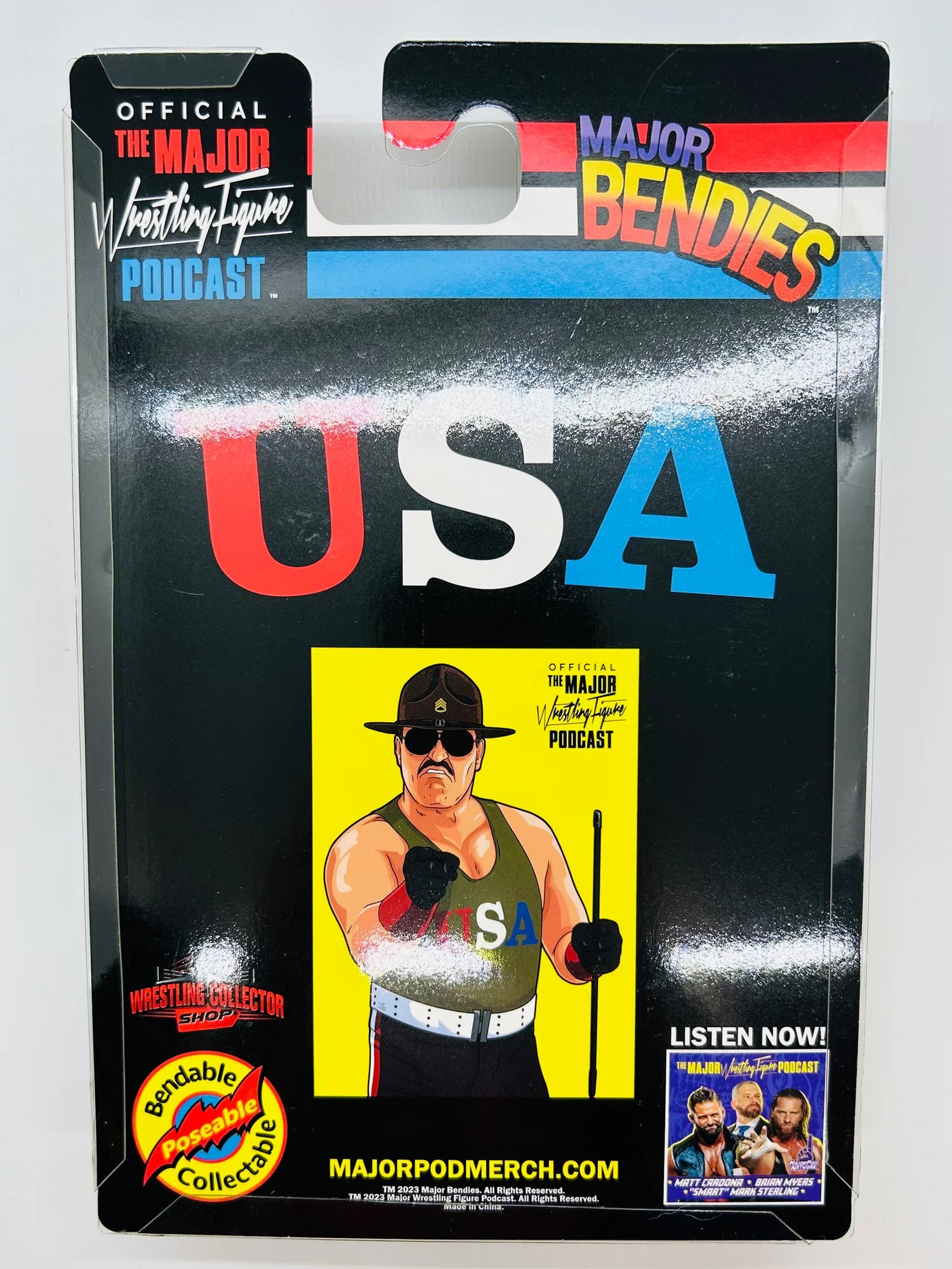 Major Wrestling Figure Podcast Major Bendies Sgt. Slaughter (Exclusive) Action & Toy Figures PWcatalog