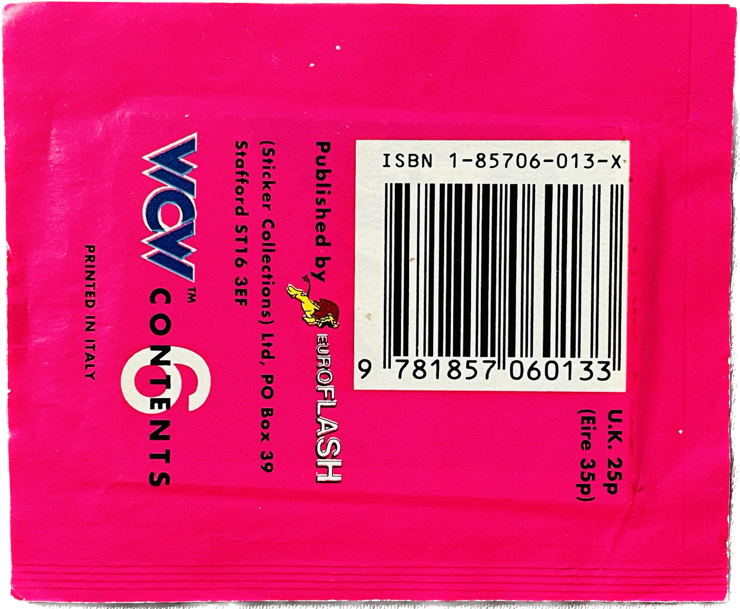 WCW Stickers Album 1992 UK Exclusive Stickers Album PW Catalog