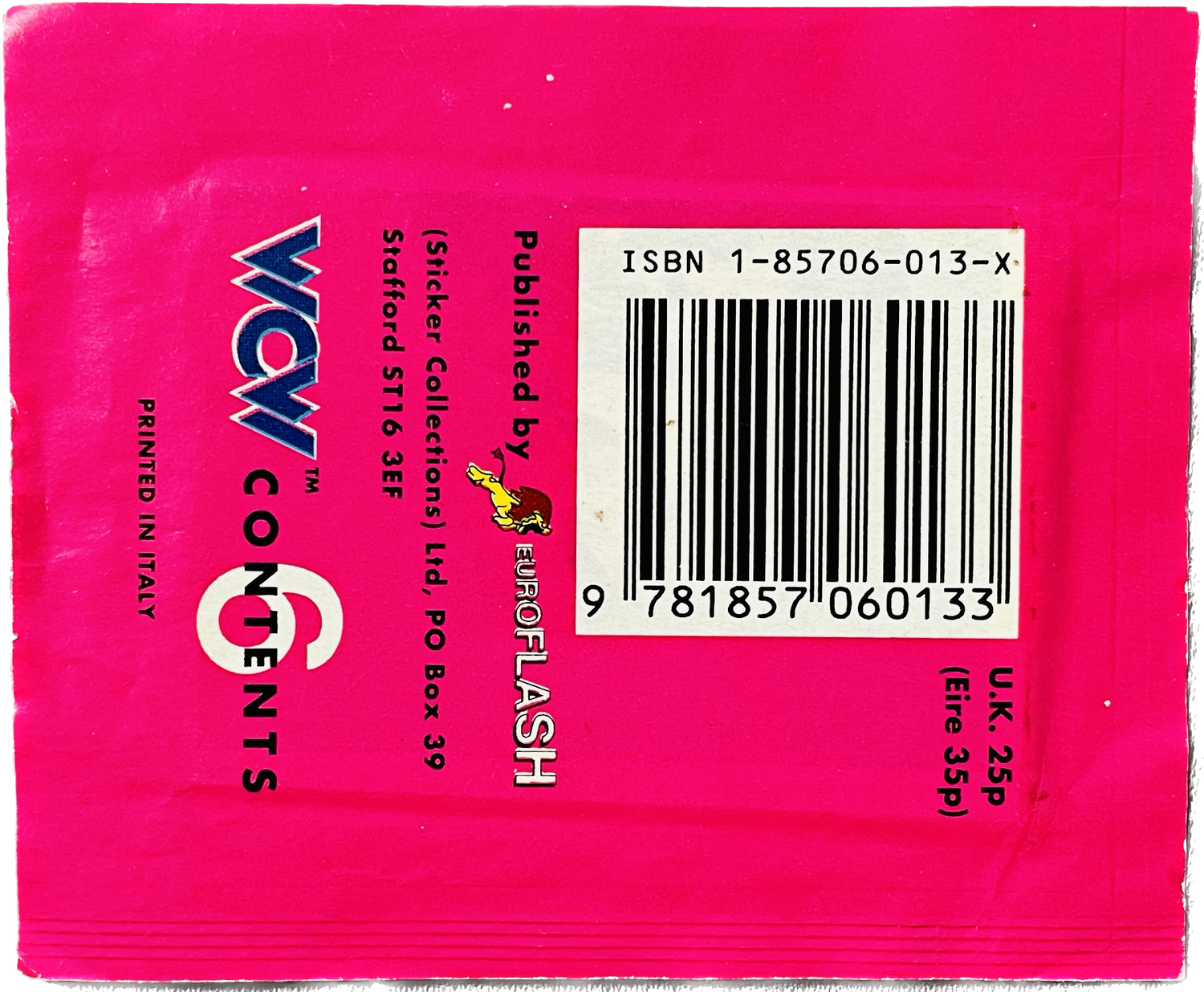 WCW Stickers Album 1992 UK Exclusive Stickers Album PW Catalog