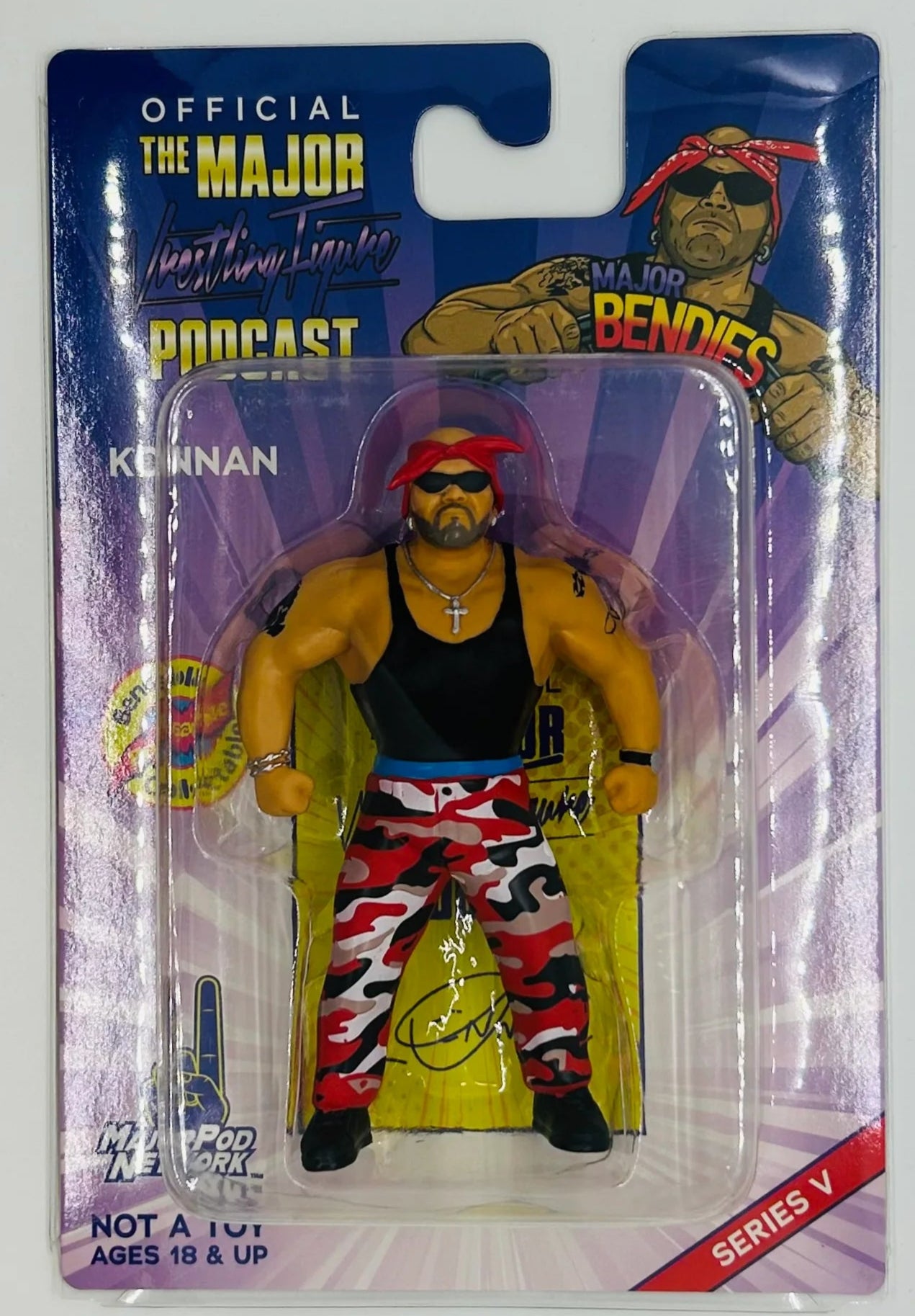 Major Wrestling Figure Podcast Major Bendies Series 5 Konnan Action & Toy Figures PWcatalog
