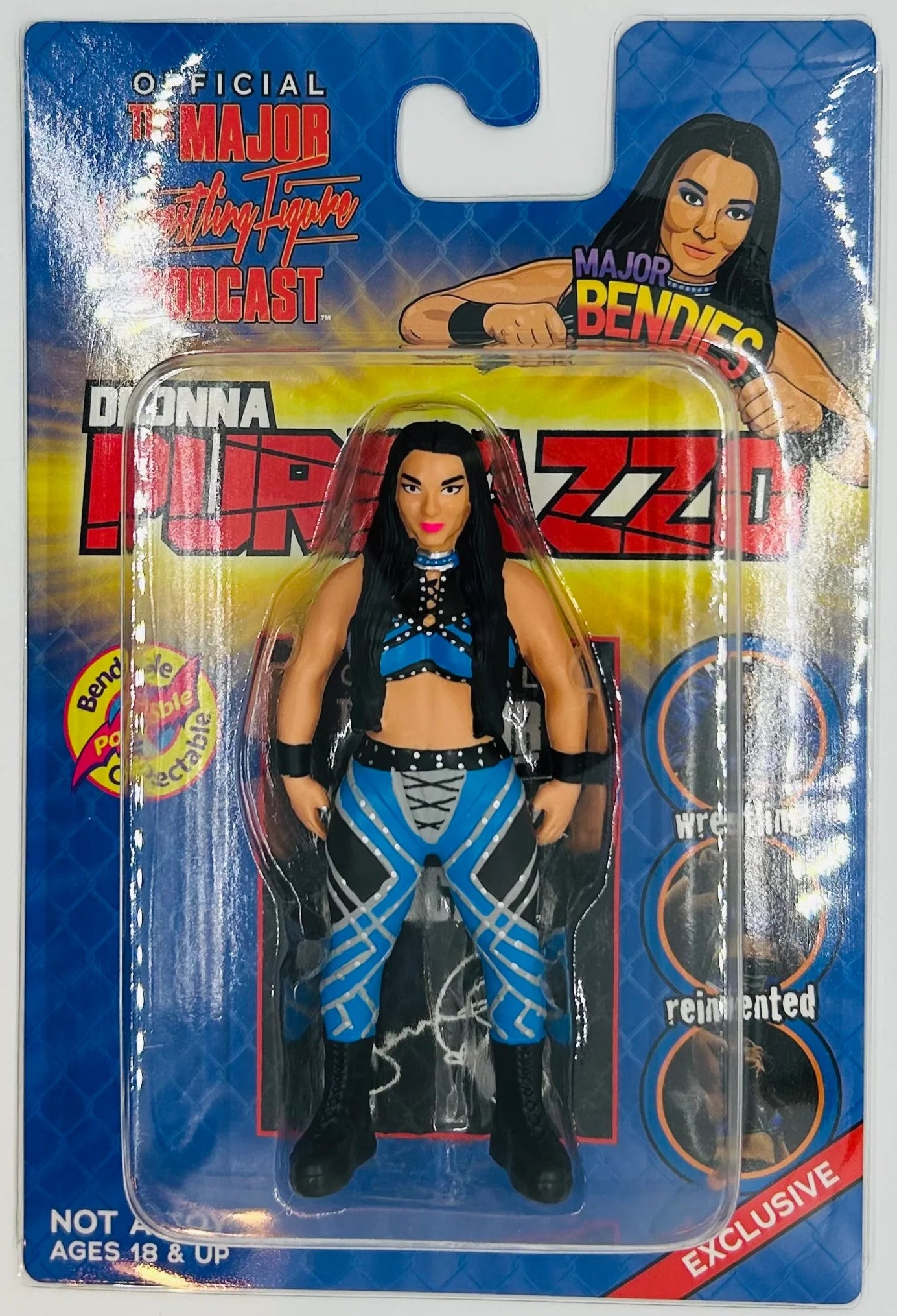 Major Wrestling Figure Podcast Major Bendies Limited Edition Deonna Purrazzo Action & Toy Figures PWcatalog